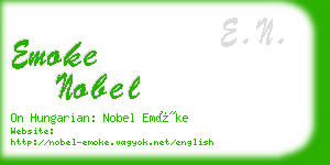 emoke nobel business card